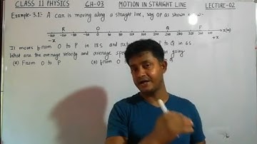 Motion in a straight line : NCERT Examples 3.1, 3.2 : Speed, Velocity and Acceleration : Lecture- 02