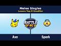 Axe (Pikachu) vs Spark (Sheik) - Losers Top 8 Qualifier - Melee Singles | Battle of BC 8