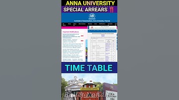 Anna University Special Arrears Time Table 2025‼️#annauniversity #specialarrears#specialexam #1stsem