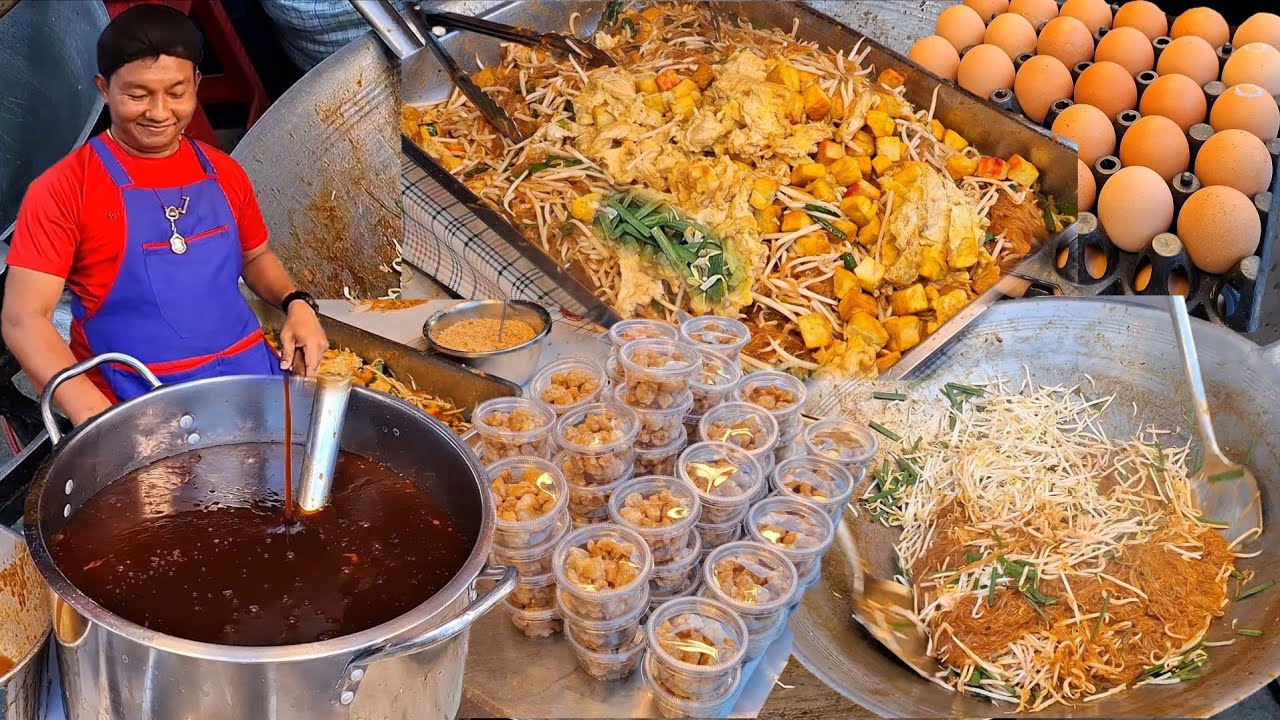 เจ๊แอนผัดไทย 20 บาทตลาดนัดพระสมุทรเจดีย์วันศุกร์