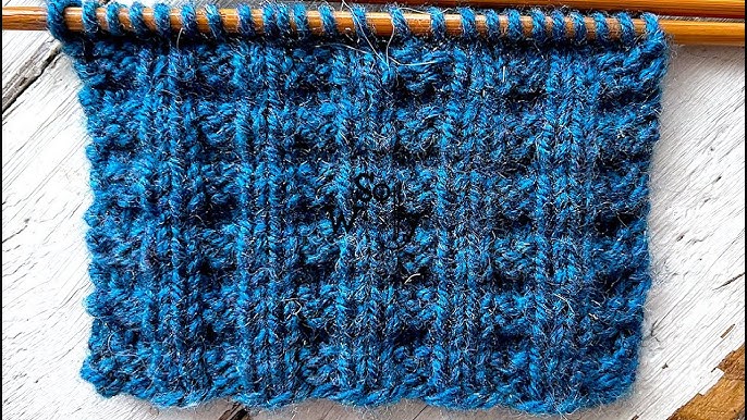 How to Knit Beehive Waffle Stitch 