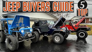 Top 5 Concerns in Purchasing a Used Jeep