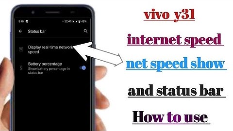 Vivo y20G internet speed net speed show and status bar setting