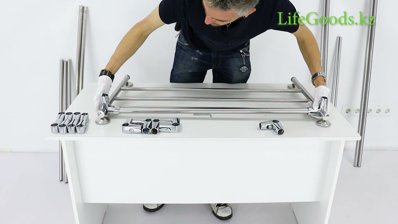 Вешалка металлическая напольная YLT-0321-01FB: инструкция по сборке, обзор от LifeGoods.kz