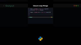 Python Closure Loop Mirage|python tutorial|python concept|closure in python|closure proper in python