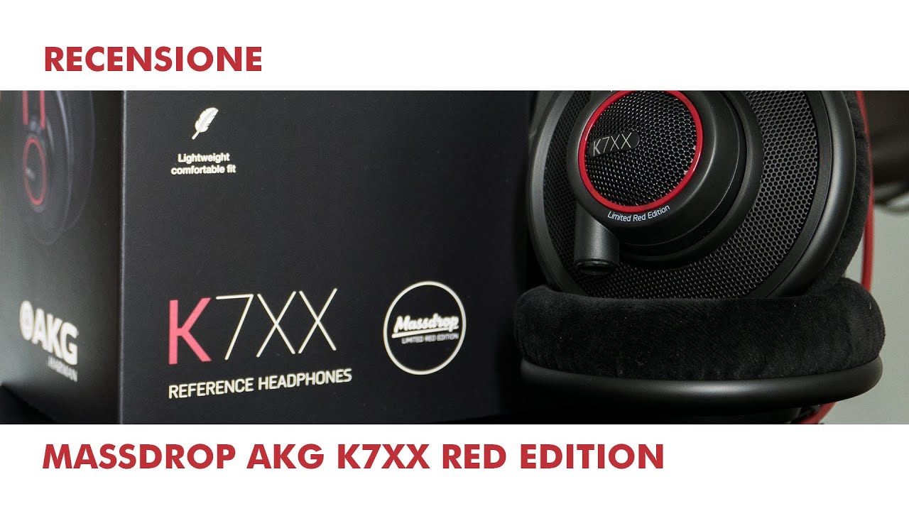 Recensione cuffie Massdrop AKG K7XX Red Edition - YouTube