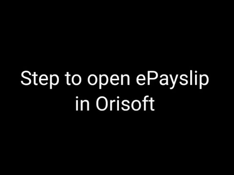 Step to open ePayslip