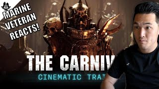 Warhammer 40,000: Darktide The Carnival Cinematic Trailer Reaction! | Marine Veteran Reacts