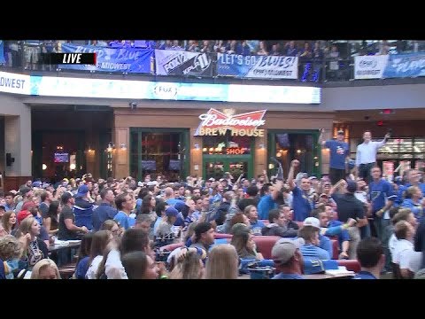 Blues fans watch Stanley Cup Game 7 in Boston from Ballpark Village in St. Louis - YouTube