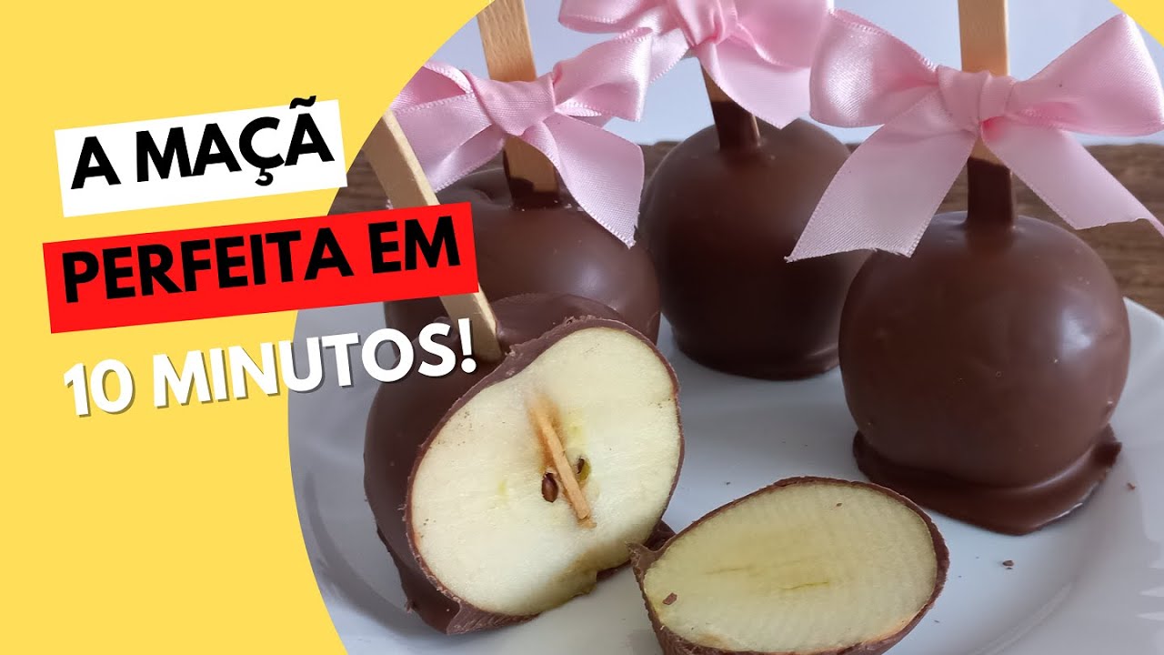 Como fazer maçã do amor de chocolate: doce fácil e rápido