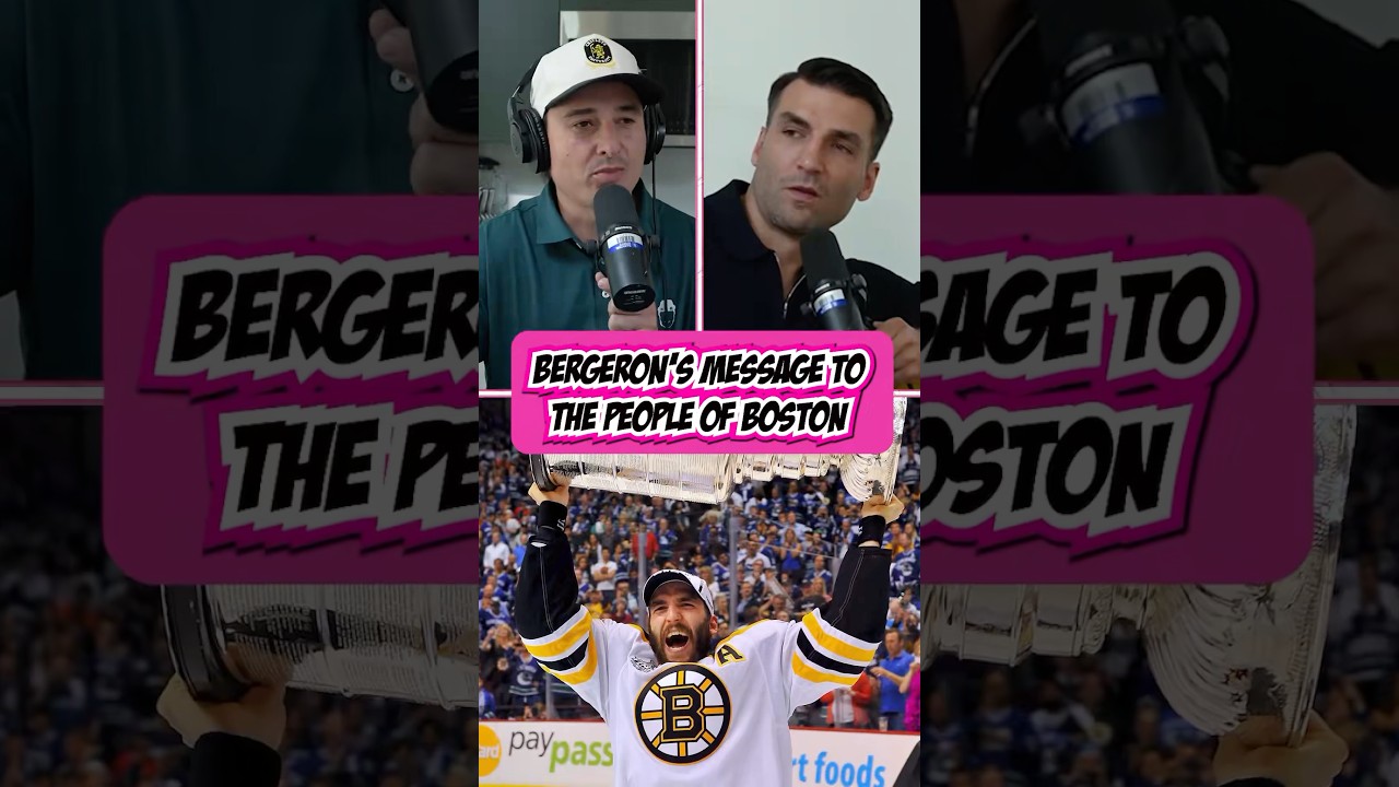 Patrice Bergeron shares his message to the city of Boston.