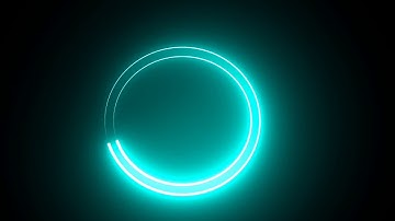 Round Shape Neon Light Glow LIGHT | Double Lines Round Shape | After Effects | LOOP | No Copyright