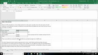 Managerial Accounting - Outsourcing: Make or Buy Practice Exercise - Severson