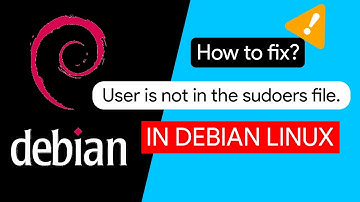 How to fix User is not in sudoers file. This Incident will be reported error on Debian?
