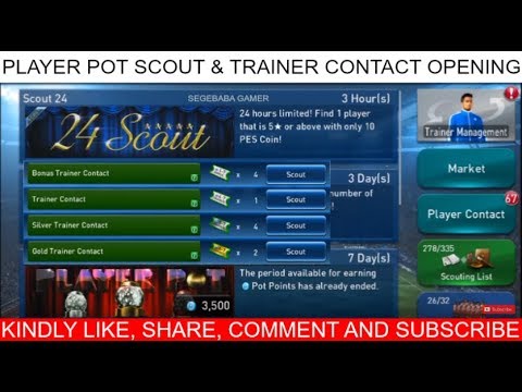 Pes Club Manager PLAYER POT SCOUT  TRAINER CONTACT PART 1  183