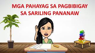 MGA PAHAYAG SA PAGBIBIGAY NG SARILING PANANAW | Grade 10-Filipino