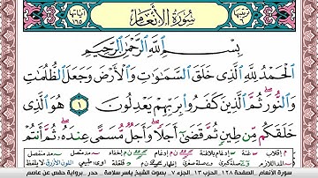 سورة الأنعام مكتوبة ياسر سلامة Surah Al Anaam