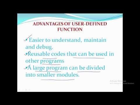 Advantages of user defined function - YouTube
