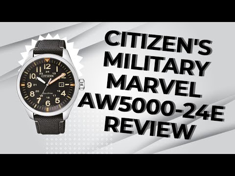 Citizen Eco Drive Field Watch AW5000-24E | Marvel! Military Style Review YouTube - A