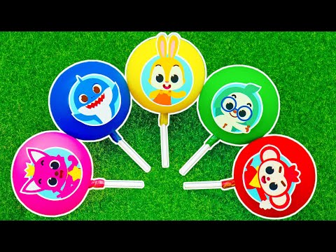 New- Some Lot's Of Baby Shark Pinkfong | Magic Lollipops Hogi, MxM's Satisfying Video Candies Asmr