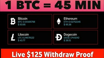 Mine 1 Bitcoin in 45 minutes Free BitcoinMining Website 2021| Payment Proof