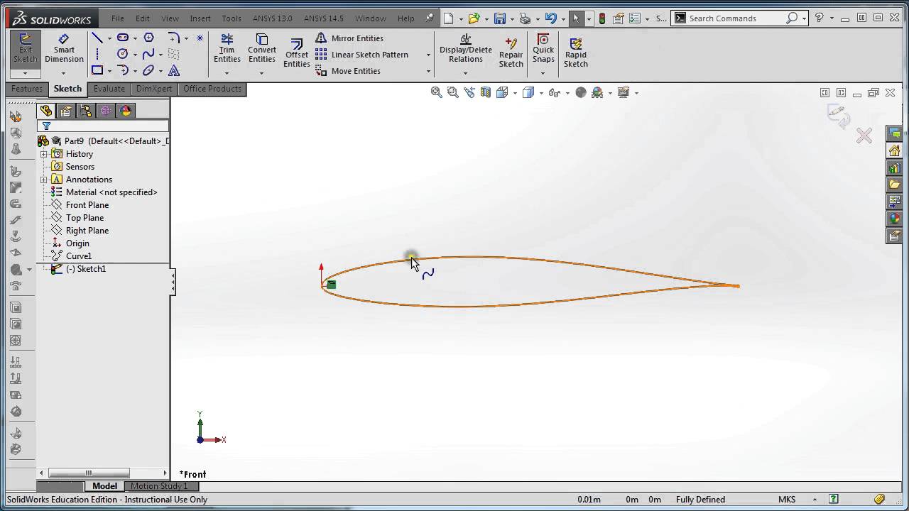 how to download airfoil coordinatesinto solidworks