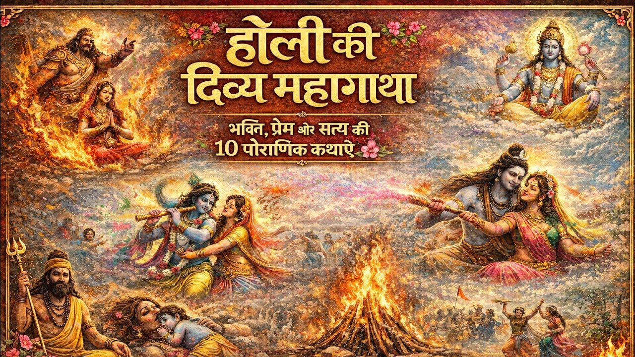 होली की 10 अद्भुत पौराणिक कथाएँ | भक्ति, प्रेम और अग्नि की दिव्य महागाथा 🌸🔥