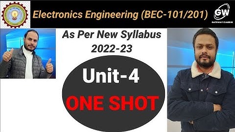 UNIT-4 ONE SHOT I Electronics Engineering I by Abhishek Aman Sir