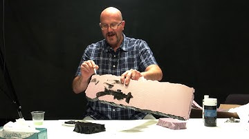 Crafting with Pink Foam - Rocky Mountain terrain part 1 - tabletop RPG terrain