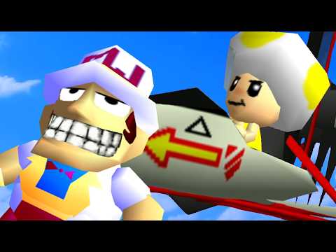 MM54321: Yellow Toad Flies a Gyrocopter in Pilotwings 64