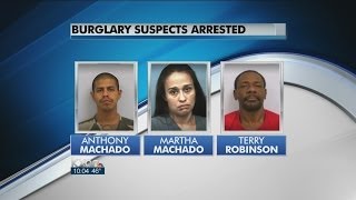 HELICOPTER VIDEO: 3 nabbed in string of business break-ins