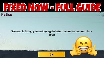 How to Solve Server is Busy Error Code Restricted Area PUBG| PUBG Login Problem After 1.2 Update