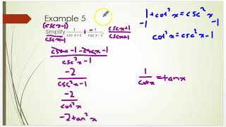 5.1.3 Simplifying Fractions of Trig Identities