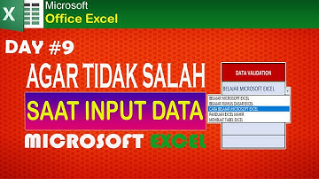 BELAJAR EXCEL MEMBUAT DATA VALIDATION EXCEL - MICROSOFT EXCEL YOUTUBE