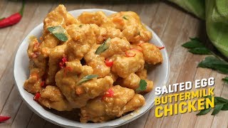Resepi Salted Egg Buttermilk Chicken | Seismik Makan