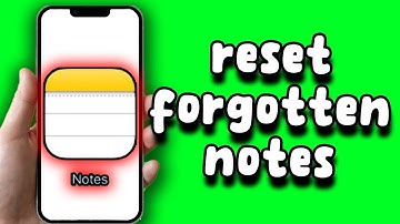 How to reset forgotten notes password on iPad!