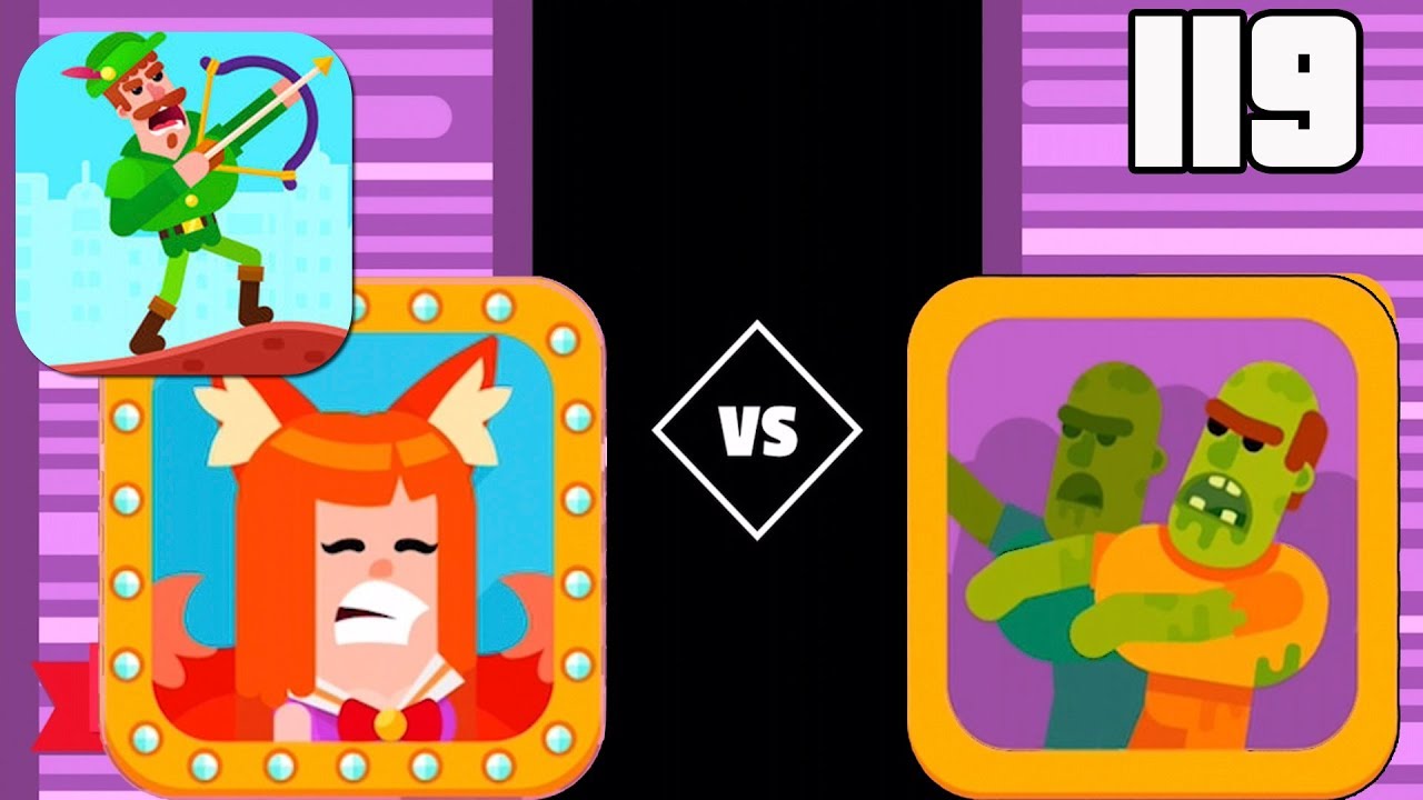 Bowmasters Gameplay Walkthrough part 119 Kitsune vs Zombies Z Days (iOs) YouTube