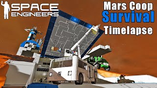 Mars Coop Survival Timelapse Welding Crane & Garage Door / Part 10 - Space Engineers