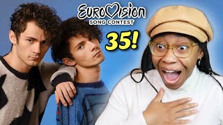 AMERICAN REACTS TO EUROVISION 2023 TOP 35 SONGS FOR THE FIRST TIME!!