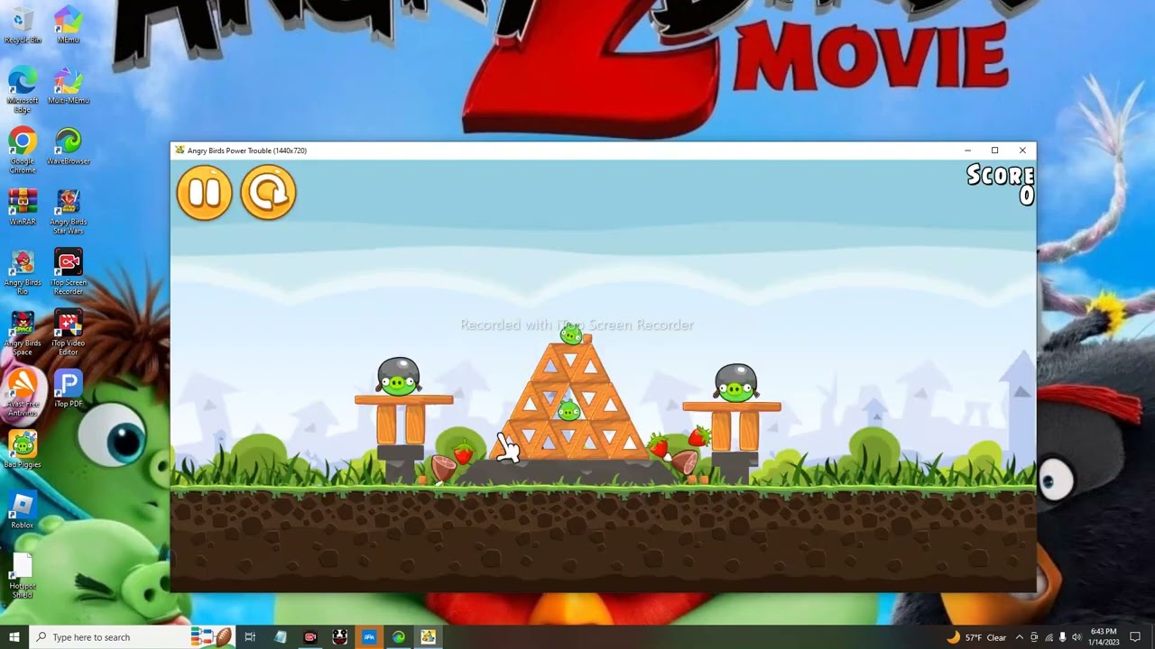 Angry Birds Power Trouble 1.3.2 by NickDoesStuff and Halo Productions Gameplay (download link)