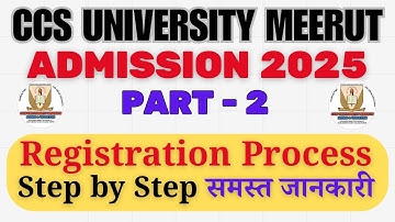 Part 2 // Ccs University Admission Registration Process 2025-26 || Ccsu News Update Today #ccs