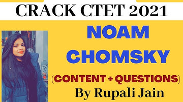 Noam Chomsky Theory | Content + Questions |English Pedagogy |CTET 2021 | By Rupali Jain