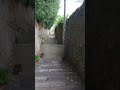 Going down large set of stairs in Torquay.