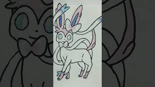 Pokemon sylveon drawing with colour#pokemon#cute#art