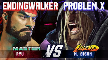 SF6 ▰ ENDINGWALKER (Ryu) vs PROBLEM X (M.Bison) ▰ High Level Gameplay