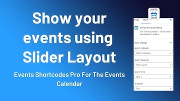 Slider Layout || Events Shortcodes Pro For The Events Calendar