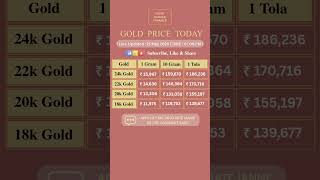 Gold Price Today । Gold Rate Today #gold #goldprice #goldjewellery #shorts