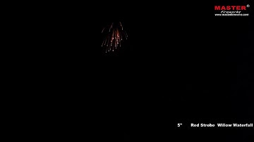 Hot Wholesale Chinese 5 Inch Red Strobe  Willow Waterfall Display Shells Fireworks