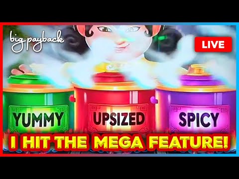 🔴 MEGA FEATURE LIVE!! Big Hot Flaming Pots Slot - OMG!!!