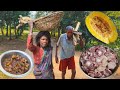 100yeras old grandma cooking GIZZARD with PUMPKIN curry and eating || typical lifestyle of tribe man